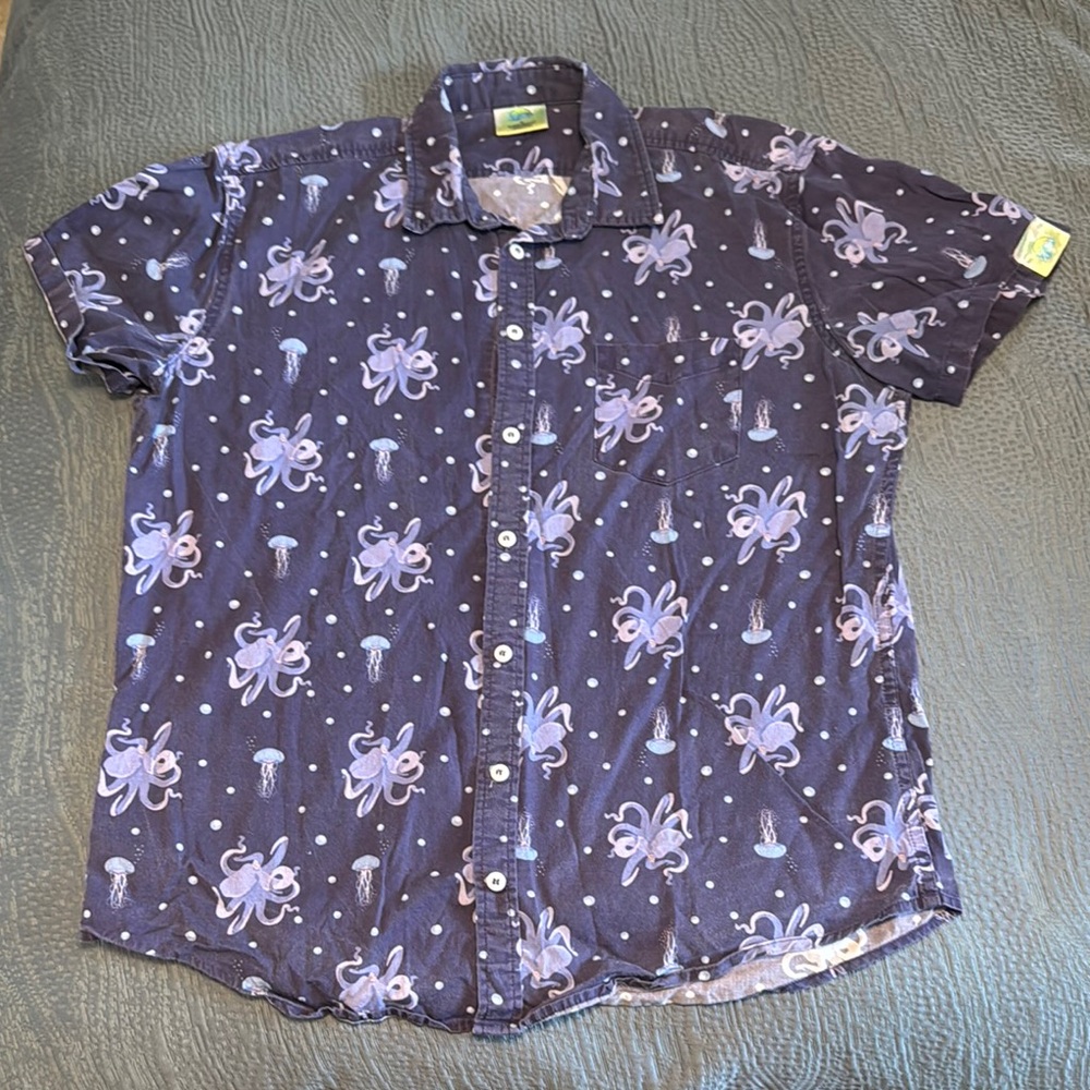 Purple Floral Men's Shirt